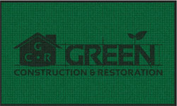 3' x 5' (35" x 58") Waterhog Impressions HD GREEN CONSTRUCTION Indoor/Outdoor Logo Mat
