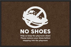 2 'x 3' (24" x 35") Digiprint HD  NO SHOES  Indoor Logo Mat