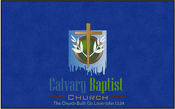5' x 8' (58" x 95") Digiprint HD CALVARY BAPTIST  Indoor Logo mat