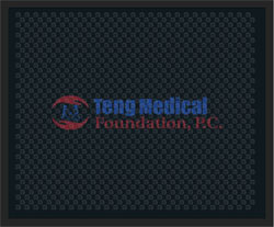 2'6" x 3' (30" x 35") Superscrape Impressions TENG MEDICAL Rubber Logo Mat