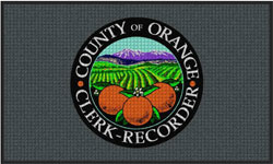3' x 5' (35" x 58") Waterhog Impressions HD COUNTY OF ORANGE  Indoor/Outdoor Logo Mat