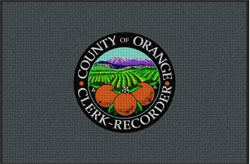 4' x 6'(45" x 69") Waterhog Impressions HD COUNTY OF ORANGE Indoor/Outdoor Logo Mat