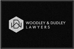 2' x 3' ( 22" x 35") Waterhog Impressions HD WOODLEY & DUDLEY Indoor/Outdoor logo mat