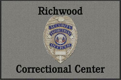 4' x 6'(45" x 69") Waterhog Impressions HD RICHWOOD CORRECTIONAL CENTER Indoor/Outdoor Logo Mat