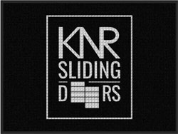 3' x 4' (35" x 47") Waterhog Impressions HD KNR SLIDING DOORS    Indoor/Outdoor Logo Mat
