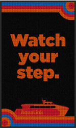 3' x 5' (35" x 58") Waterhog Impressions HD AQUALINK   Indoor/Outdoor Logo Mat