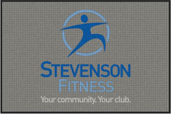 4' x 6'(45" x 69") Waterhog Impressions HD STEVENSON FITNESS  Indoor/Outdoor Logo Mat