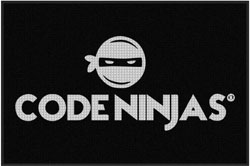 4' x 6'(45" x 69") Waterhog Impressions HD CODE NINJAS   Indoor/Outdoor Logo Mat