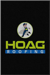 4' x 6'(45" x 69") Waterhog Impressions HD HOAG ROOFING Indoor/Outdoor Logo Mat
