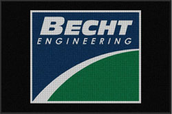 4' x 6'(45" x 69") Waterhog Impressions HD BECHT ENGINEERING  Indoor/Outdoor Logo Mat