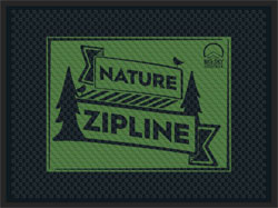 3' x 4' (34" x 45.5") Superscrape Impressions BIG SKY RESORT- 4 Rubber Logo Mat