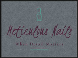 3' x 4' (35" x 47") Digiprint HD METICULOUS NAILS Indoor Logo Mat