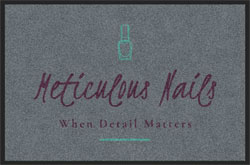 2 'x 3' (24" x 35") Digiprint HD  METICULOUS NAILS  Indoor Logo Mat