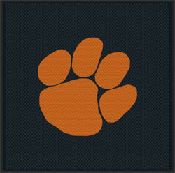 6' x 6' (67" x 67") Superscrape Impressions PAW  Rubber Logo Mat