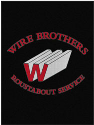 6' x 8' (70" x 95" ) Waterhog Impressions HD WIRE BROTHERS   Indoor/Outdoor Logo Mat