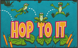 5' x 8' (58" x 95") Digiprint HD HOP TO IT  Indoor Logo mat