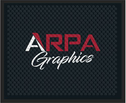 2'6" x 3' (30" x 35") Superscrape Impressions ARPA GRAPHICS Rubber Logo Mat