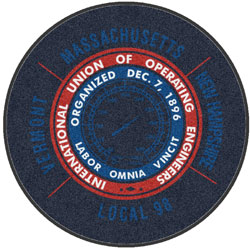 6' Round (68" inches) Digiprint HD Custom Shape LOCAL 98 Indoor Logo Mat