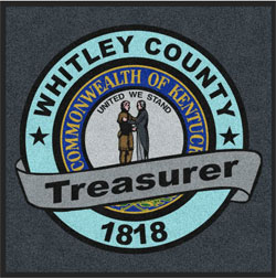 3 'x 3' (35" x 35") Digiprint HD WHITLEY COUNTY Indoor Logo Mat