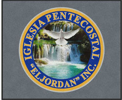 5' x 6' (58" x 68") Digiprint HD IGLESIA EL JORDAN  Indoor Logo Mat