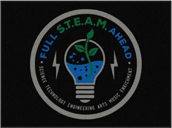 6' x 8 (68" x 96") Waterhog Impressions HD FULL S.T.E.A.M. AHEAD  Indoor/Outdoor Logo Mat