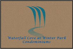 4' x 6'(45" x 69") Waterhog Impressions HD WATERFALL COVE Indoor/Outdoor Logo Mat