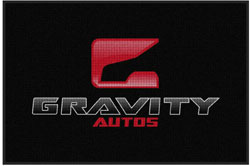 4' x 6'(45" x 69") Waterhog Impressions HD GRAVITY AUTOS  Indoor/Outdoor Logo Mat