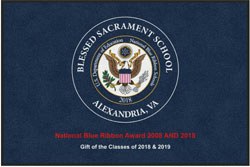 4' x 6 (45" x 69") Digiprint HD BLESSED SARAMENT SCHOOL Indoor Logo mat