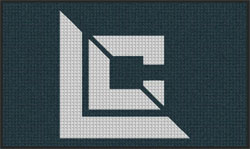 3' x 5 (35" x 59") Waterhog Inlay LONG LIGHT CAPITAL Indoor/Outdoor Logo Mat