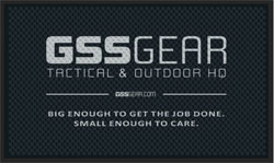 3' x 5' (35" x 56") Superscrape Impressions GSS GEAR  Rubber Logo Mat