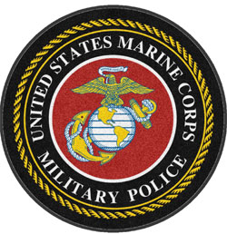 6' Round (68" inches) Digiprint HD Custom Shape USMC MP  Indoor Logo Mat