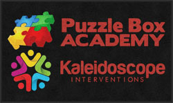 3' x 5' (34" x 58") Digiprint HD PUZZLE BOX ACADEMY  Indoor Logo Mat