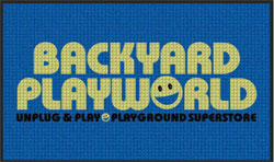 3' x 5' (35" x 58") Waterhog Impressions HD BACKYARD PLAYWORLD Indoor/Outdoor Logo Mat