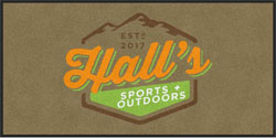 3' x 6' (35" x 69") Digiprint HD HALL SPORTS AND OUTDOORS  Indoor Logo Mat