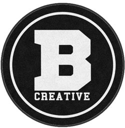 4' Round (45" inches) Digiprint HD Custom Shape B CREATIVE Indoor Logo Mat