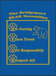6' x 8' (70" x 96") Waterhog Impressions HD PBIS  Indoor/Outdoor Logo Mat