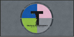 4' x 8'(45" x 95") Digiprint HD TRUTH AND TRANSPARENCY Indoor Logo Mat