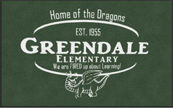 5' x 8' (58" x 95") Digiprint HD GREENDALE ELEMENTARY SCHOOL  Indoor Logo mat