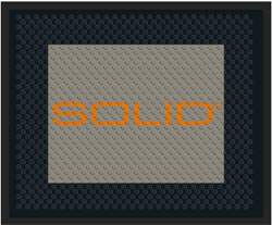 2'6" x 3' (30" x 35") Superscrape Impressions SOLID Rubber Logo Mat