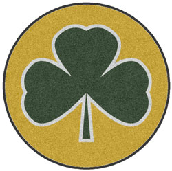 3' Round (35" inches) Digiprint HD Custom Shape SAINT PATRICK SHAMROCKS  Indoor Logo Mat