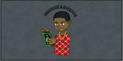 4' x 8'(45" x 95") Digiprint HD UNDERAGE OVERPAID Indoor Logo Mat
