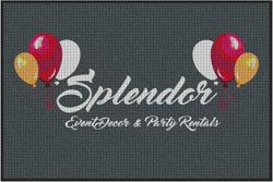 4' x 6 (45" x 69") Waterhog Impressions HD SPLENDOR   Indoor Logo mat