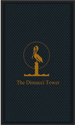 3' x 5' (35" x 56") Superscrape Impressions DIMUCCI  Rubber Logo Mat