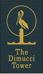 3' x 5 (35" x 59") Waterhog Inlay DIMUCCI  Indoor/Outdoor Logo Mat