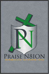 4' x 6'(45" x 69") Digiprint HD PRAISE NATION  Indoor Logo Mat