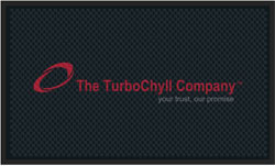 3' x 5' (35" x 56") Superscrape Impressions THE TURBOCHYLL COMPANY Rubber Logo Mat
