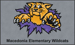 6' x 10' (68" x 119") Digiprint HD MACEDONIA ELEMENTARY WILDCATS   Indoor Logo mat