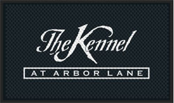 3' x 5' (35" x 56") Superscrape Impressions THE KENNEL  Rubber Logo Mat