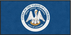 3' x 6' (35" x 69") Digiprint HD CLERK OF THE PARISH OF CAMERON Indoor Logo Mat