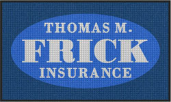 3' x 5 (35" x 59") Waterhog Inlay THOMAS M. FRICK INSURANCE Indoor/Outdoor Logo Mat